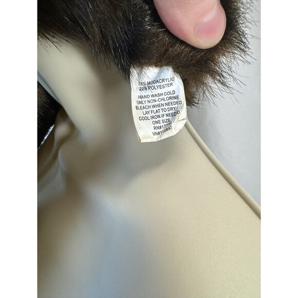 Sable Faux Fur Infinity Scarf – Dark Brown - Picture 8 of 8